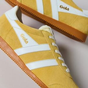 Gola Women's Mustard and White Sneakers